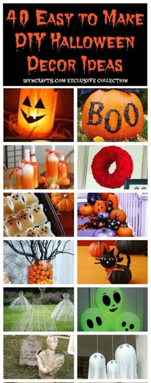 40 Easy to Make DIY Halloween Decor Ideas