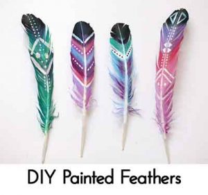 DIY Painted Feathers