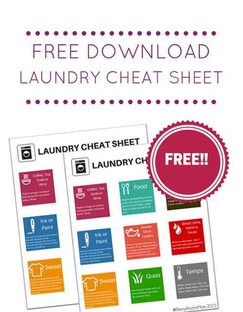 Free Laundry Cheat Sheet Download