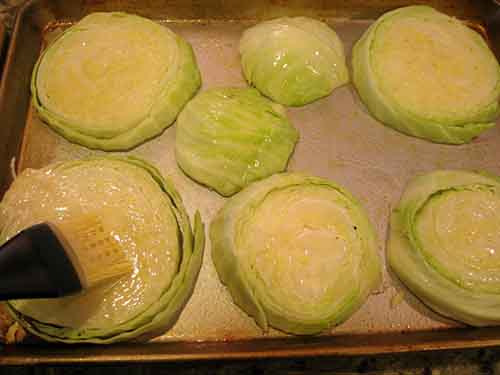 Garlic Rubbed Roasted Cabbage Steaks
