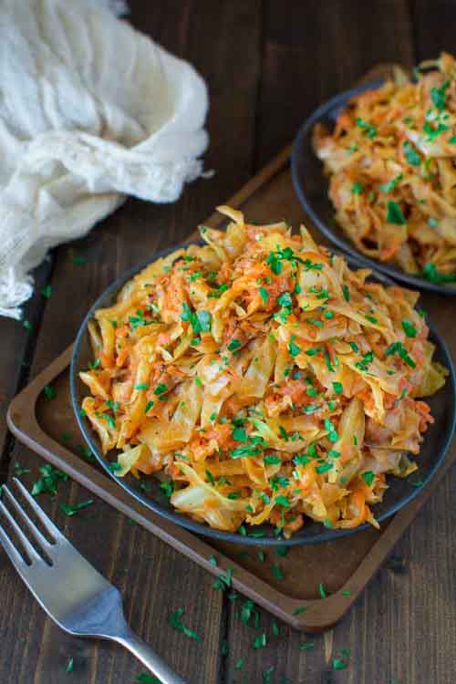 Cabbage Sauteed with Chicken