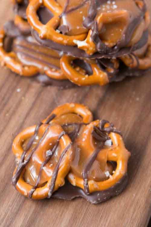 Salted Caramel Pretzel Snaps