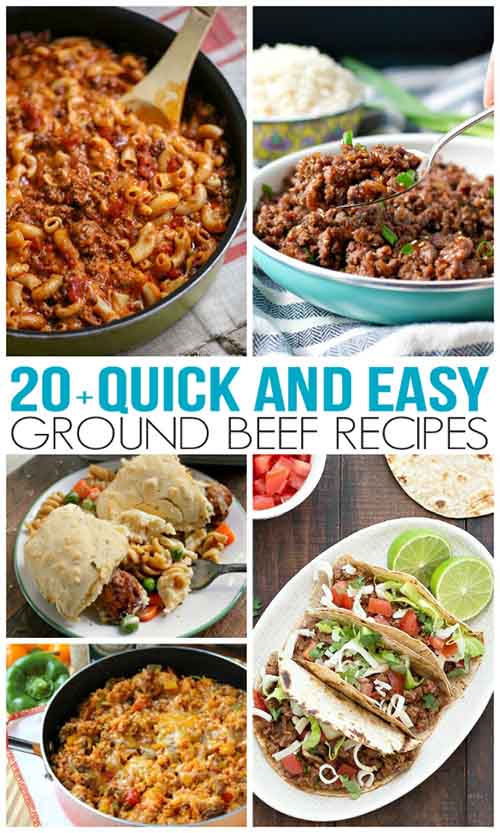 Quick and Easy Ground Beef Recipes - Lil Moo Creations